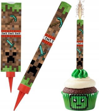 shumee FONTANA Torta Bliskavica PIXELE Pixels Računalniška igra Rojstni dan 18 cm