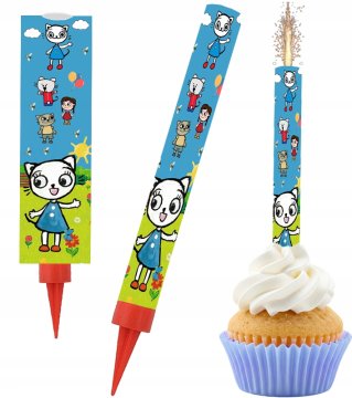 shumee FONTANA Bakla za torto MAČKA KICI KICI pravljica rojstnodnevna zabava 18 cm