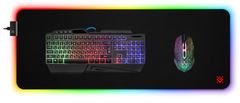 shumee Defender Gaming ULTRA LIGHT 900x350x4mm RGB LED osvetlitev ozadja podloga za miško + GAME