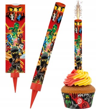 shumee FONTANA Bakla za torto NINJA GO NINJAGO bojevniki rojstni dan 18 cm