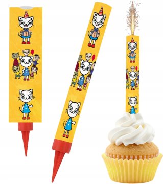 shumee FONTANA Bakla za torto MAČKA KICI KICI pravljica rojstnodnevna zabava 18 cm