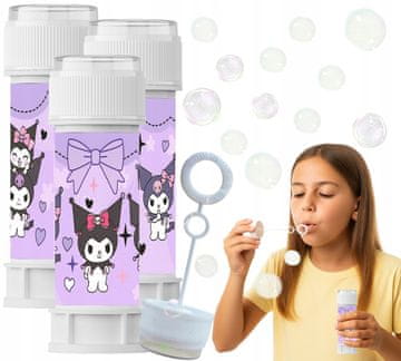 shumee Milni mehurčki za otroke KUROMI KITTY HALO Zajček rojstnodnevna zabava 60 ml
