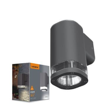 VIDEX Zunanja stenska svetilka, siva, 1xGU10, aluminij, IP54, AR071, Videx