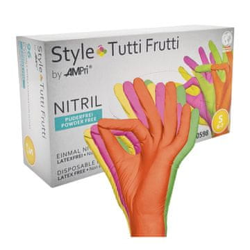 shumee Nitrilne rokavice S barve AMPRI Style Tutti Frutti 96 kosov