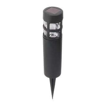 shumee Vrtna svetilka, solarni steber, na pogon, 39 cm, črna, okrogla, Ø7,5 cm, topla barva, LED, 0,06 W, IP44, FIDEL Eko-Light