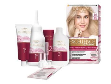 shumee LOREAL Excellence Creme barva za lase 9.1 Zelo svetlo pepelnato blond