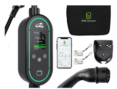 Emc² model 1016A-1F EVB TOP CLASS polnilnica, napredna različica/ 3,7 KW Šuko Wi-Fi, BT, App, RFID Menu LCD/ prenosna polnilna postaja, 5m Type2