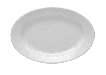 shumee 29 cm beli porcelanasti pladenj