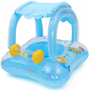 shumee otroški bazen s senčnikom 81x66 cm roza barve