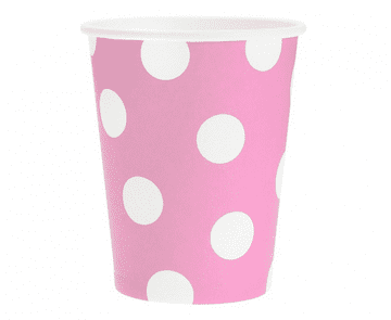 shumee Papirnati kozarčki, roza pikice, 204U, 270ml, 6 kosov | PF-KGJR