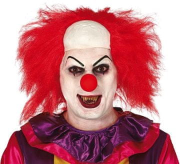 shumee Strašljiva klovnovska lasulja z rdečimi lasmi in plešasto glavo