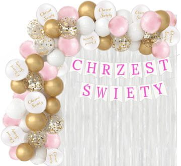 shumee Balonski girlandi z vrtnicami za krst