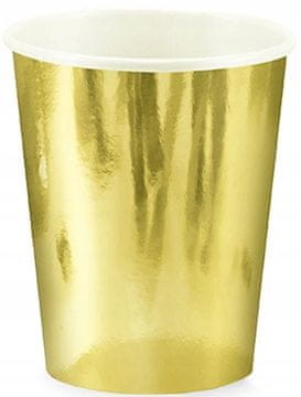 PartyPal Zlati lončki, 250 ml, 6 kosov.