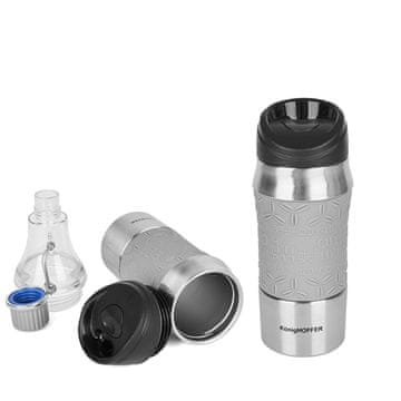 shumee Termo vrček Konighoffer Troy 2-v-1, siv | 350-500 ml