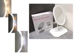 shumee ogledalo, LED ogledalo ovalno 26 x 19 cm BELO enostransko ZYT-50503