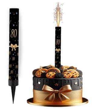 shumee Torta fontana ZLATI TRAK 80. rojstni dan 1 kos.