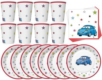 shumee Komplet krožnikov, skodelic, prtičkov, AVTOMOBILI