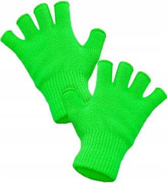 shumee ROKAVICE BREZ PRSTOV KRATKE ZELENE NEON DISCO 80-ih Karnevalski ples