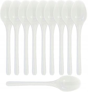 Plastične žlice za večkratno uporabo WHITE Spoon Cutlery Grill 100 kosov.
