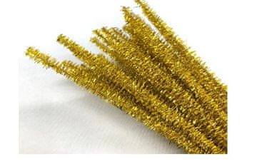 shumee Fleksibilne plišaste žice 6 mm, dolžine 30 cm, 30 kosov, zlate DPK-01