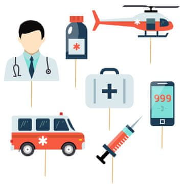 shumee Nabiralniki za okraske DOCTOR Rešilec 7 kosov.