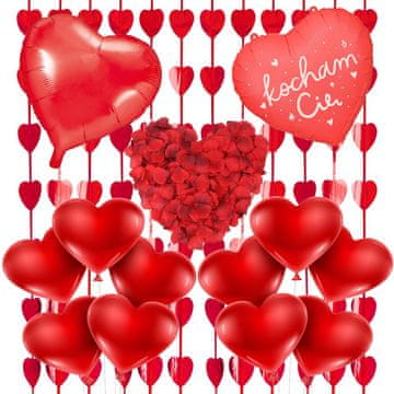 shumee Komplet zaves z baloni za Valentinovo