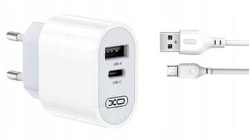 shumee Stenski polnilnik USB + kabel USB TYPE C XO L97