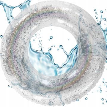 shumee TG71974 NAPIHLJIV PLAVALNI OBROČ Z BLEŠČICAMI 70 CM SREBRN