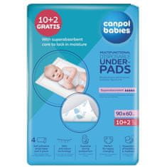 shumee Večnamenski higienski vložki za enkratno uporabo 90x60 cm 10+2, Canpol Babies