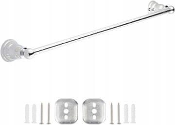 shumee Stenski stojalo za brisače 61 cm, kromiran sijaj, kopalniško ograjo