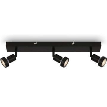 BRILONER LED stropna svetilka, črna, 15W, dnevna soba, spalnica, hodnik