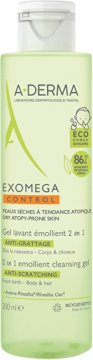 A-Derma Čistilni gel za suho kožo, nagnjeno k atopiji 2v1 Exomega Control (čistilni gel) 200 ml