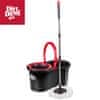 Dirt Devil Komplet za čiščenje tal / površin, 360° vrtljiva krpa, 16L vedro, ultra lahek, trpežen, enostavno čiščenje, črno-rdeč