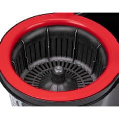 Dirt Devil Komplet za čiščenje tal / površin, 360° vrtljiva krpa, 16L vedro, ultra lahek, trpežen, enostavno čiščenje, črno-rdeč