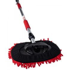 Dirt Devil Komplet za pranje / čiščenje vozil, 5 kos, ALL IN ONE, 1x mehka krtača, 1x šenilna krpa, 3x držalo, možnost priključitve cevi za vodo, črno-rdeč