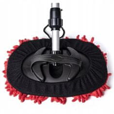 Dirt Devil Komplet za pranje / čiščenje vozil, 5 kos, ALL IN ONE, 1x mehka krtača, 1x šenilna krpa, 3x držalo, možnost priključitve cevi za vodo, črno-rdeč