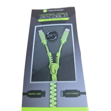 BaseTech Zipper USB (micro in lightning) polnilni kabel