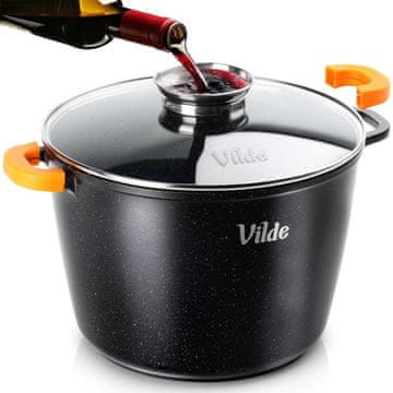 Vilde VISOK GRANITNI LONEC 9,7 L 28 CM S POKROVOM Z AROMATIZATORJEM TERRUNA 199111