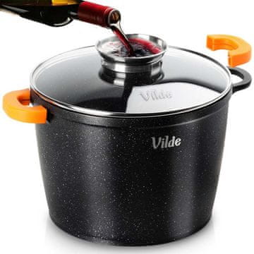 Vilde VISOK GRANITNI LONEC 6,7 L 24 CM S POKROVOM Z AROMATIZATORJEM TERRUNA 199110