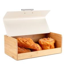 EliteHoff BAMBUSOVA ŠKATLA ZA KRUH POSODA ZA KRUH E-6075 KREMA