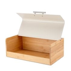 EliteHoff BAMBUSOVA ŠKATLA ZA KRUH POSODA ZA KRUH E-6075 KREMA