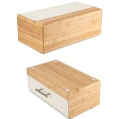 EliteHoff BAMBUSOVA ŠKATLA ZA KRUH POSODA ZA KRUH E-6075 KREMA