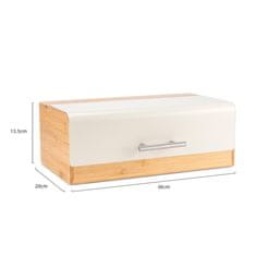 EliteHoff BAMBUSOVA ŠKATLA ZA KRUH POSODA ZA KRUH E-6075 KREMA