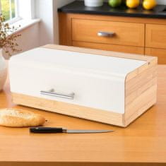 EliteHoff BAMBUSOVA ŠKATLA ZA KRUH POSODA ZA KRUH E-6075 KREMA