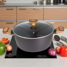 Bergner BERGNER BG-56038 VEČPLASTENI LONEC NA OGLJE 28 cm S POKROVOM