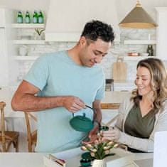 shumee LITOGELEZNI VRČ ZA INFUZIJO ZELEN 900 ml S FILTERJEM IN SKODELICI, DARILNO