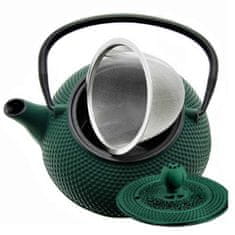 shumee LITOGELEZNI VRČ ZA INFUZIJO ZELEN 900 ml S FILTERJEM IN SKODELICI, DARILNO