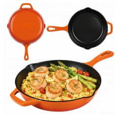 Emajlirana litoželezna ponev 26 cm oranžna