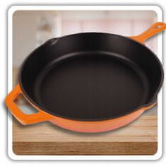 Emajlirana litoželezna ponev 26 cm oranžna