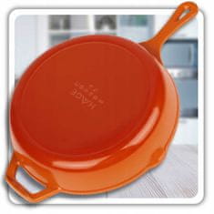 Emajlirana litoželezna ponev 26 cm oranžna